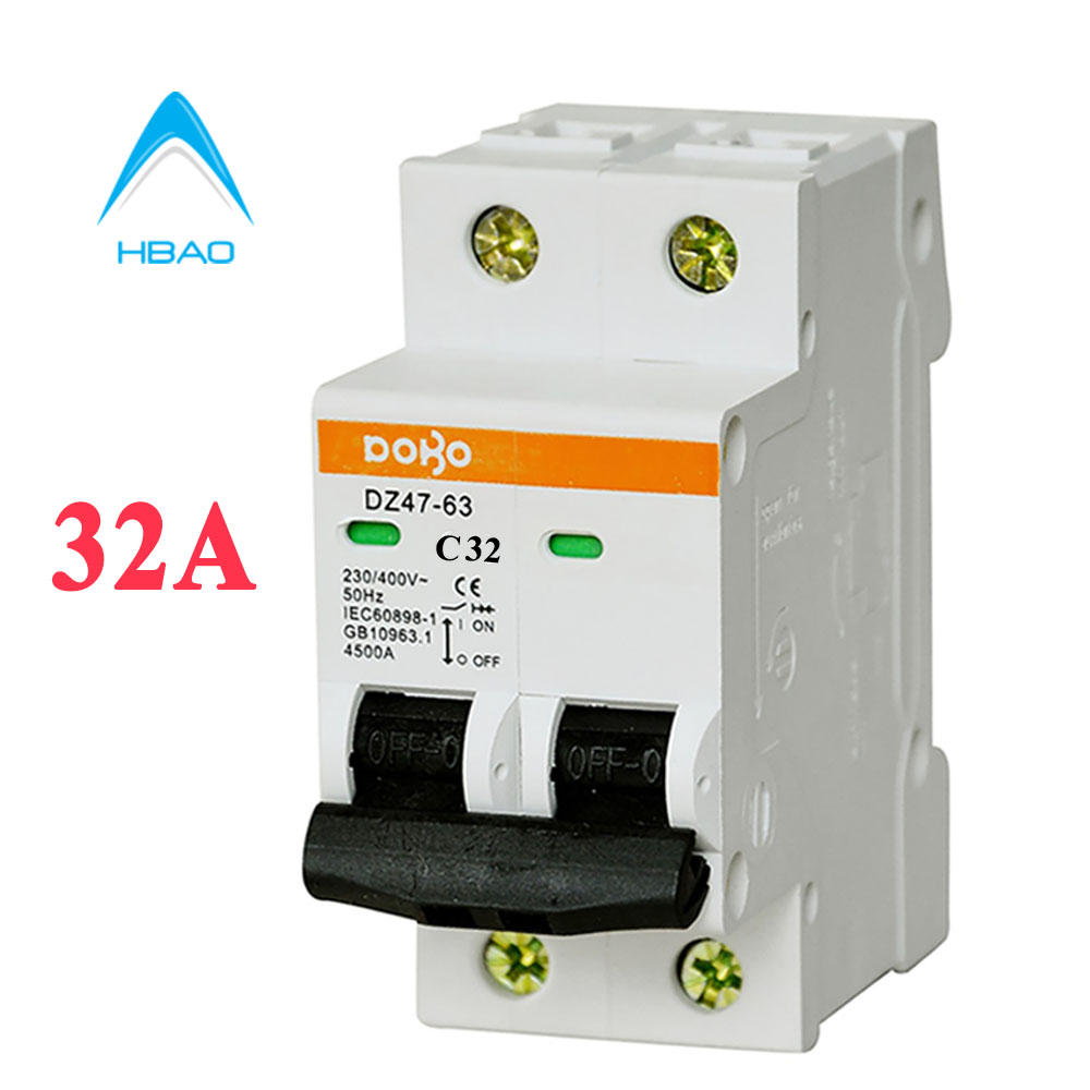 [HCM]Cầu Dao điện 2 pha 32A cầu dao tổng  Cầu dao  2 pha CB 2 pha  aptomat  át  MCB Dobo Electric Korea 