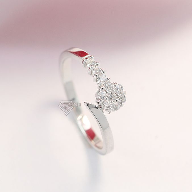 Nhẫn nữ bạc đính đá đơn giản NN0225 - Trang Sức TNJ