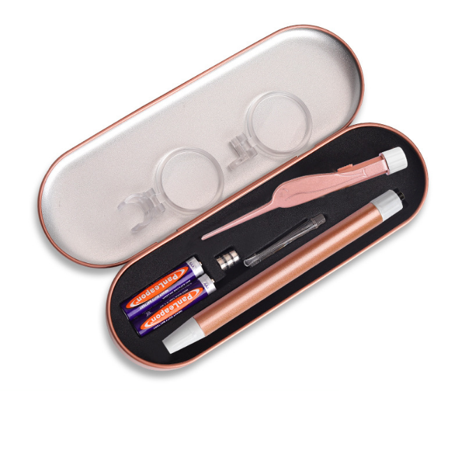 TRỌN BỘ DỤNG CỤ LẤY RÁY TAI HỘP NHÔM CÓ ĐÈN LED FULL BOX  -  Bộ dụng cụ lấy ráy tai có đèn cao cấp - dung cụ lay ray tai - vệ sinh chăm sóc cơ thể  - dụng cụ vệ sinh tai cho trẻ