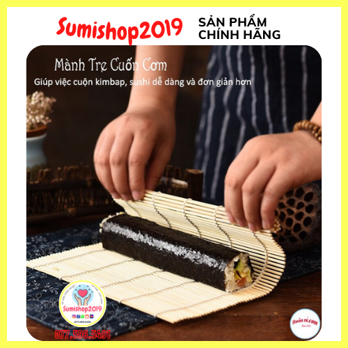 Chiếu cuốn sushi cơm cuộn tiện dụng 24x24cm