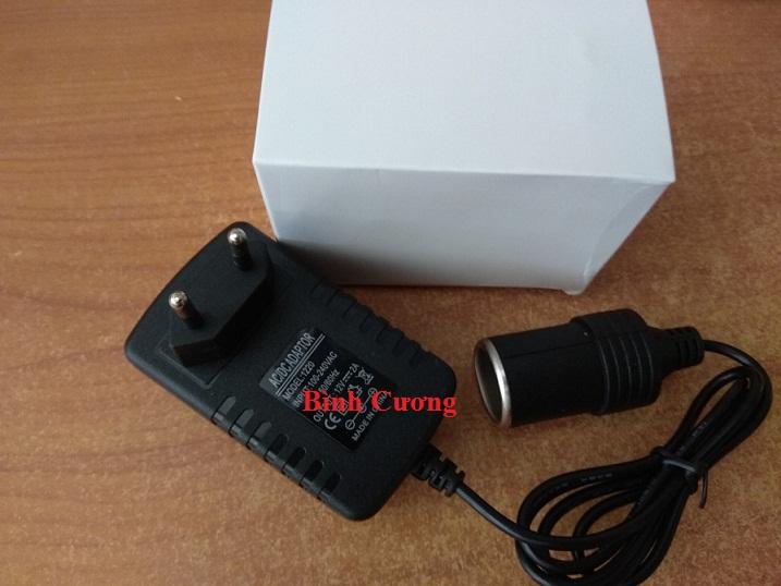 Bộ chuyển đổi sạc 220v sang 12V - 2A tẩu ô tô tải tối đa 25w
