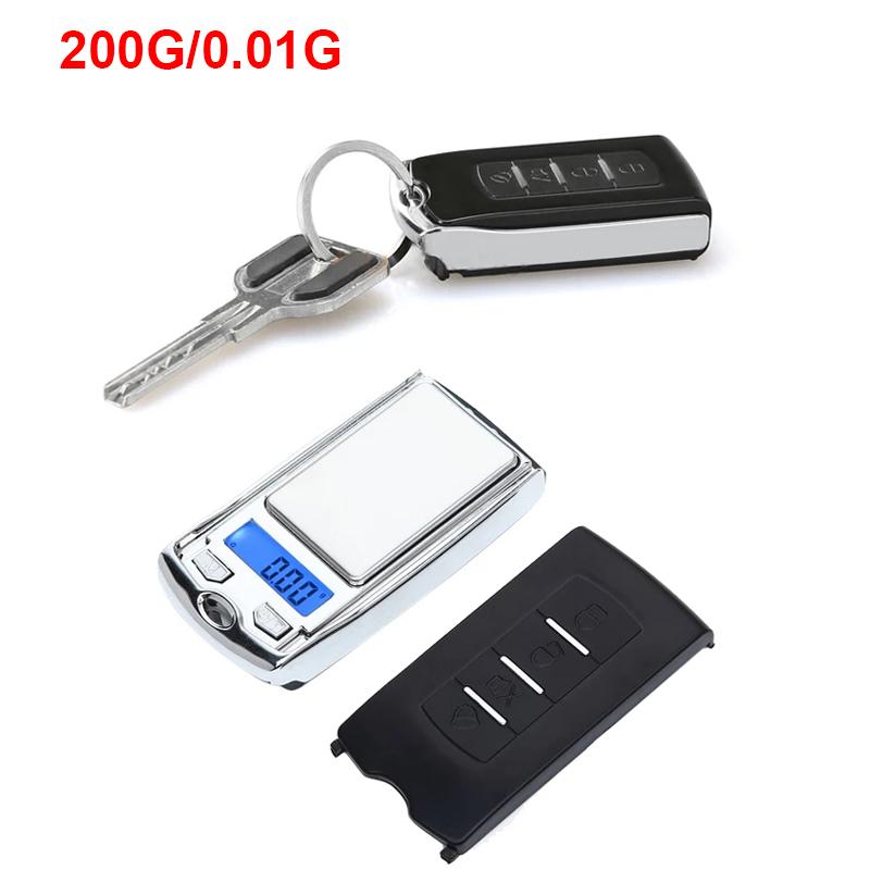 Cân Tiểu Ly Điện Tử bỏ túi Mini 200g 0.01 Dạng Remote Móc Khóa Ô Tô nhỏ gọn có thể treo móc chìa khóa Động Kỹ Thuật Số