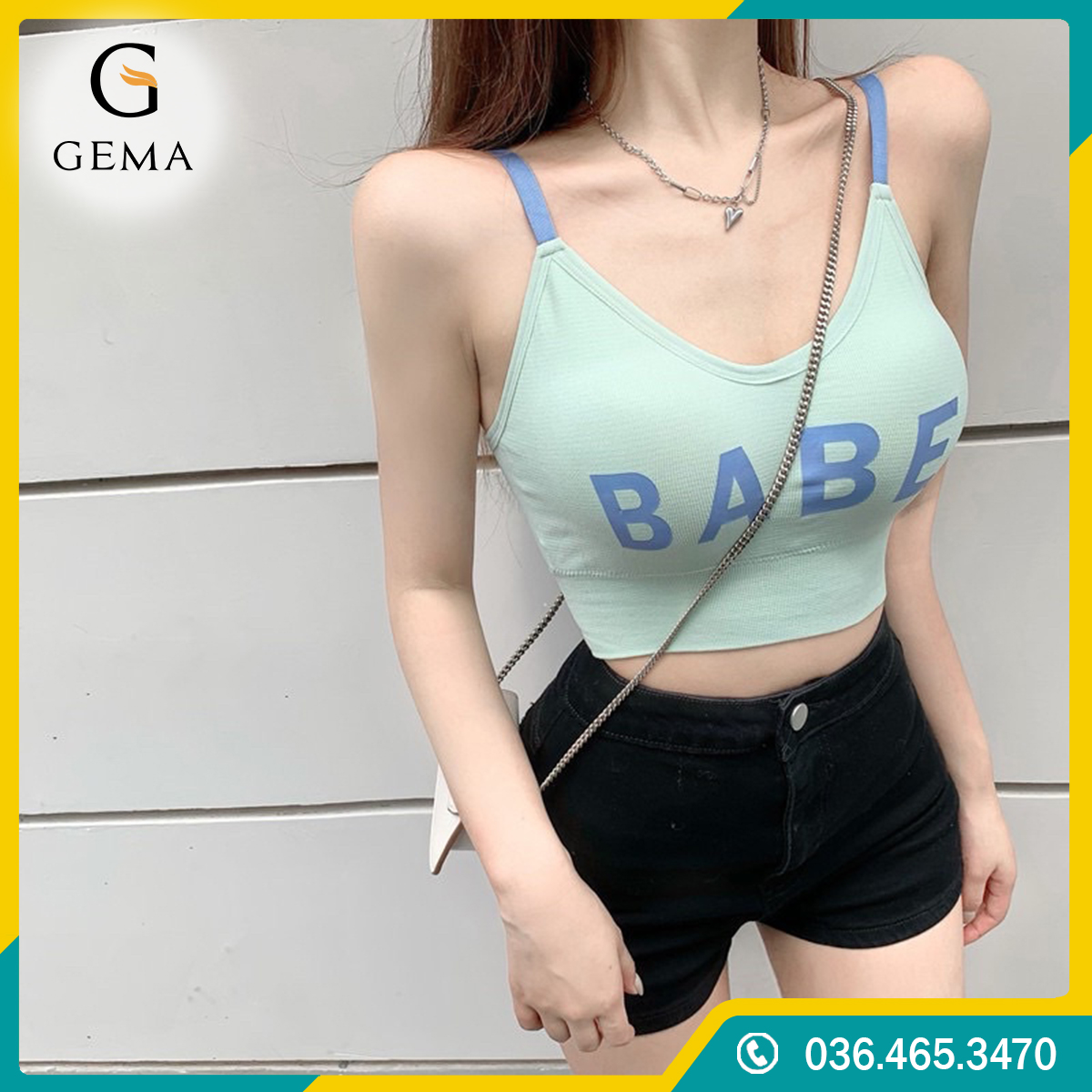 [Có VIDEO] Bra 2 dây hở lưng nâng ngực Babe không gọng, áo tập gym nữ 2 dây có mút ngực