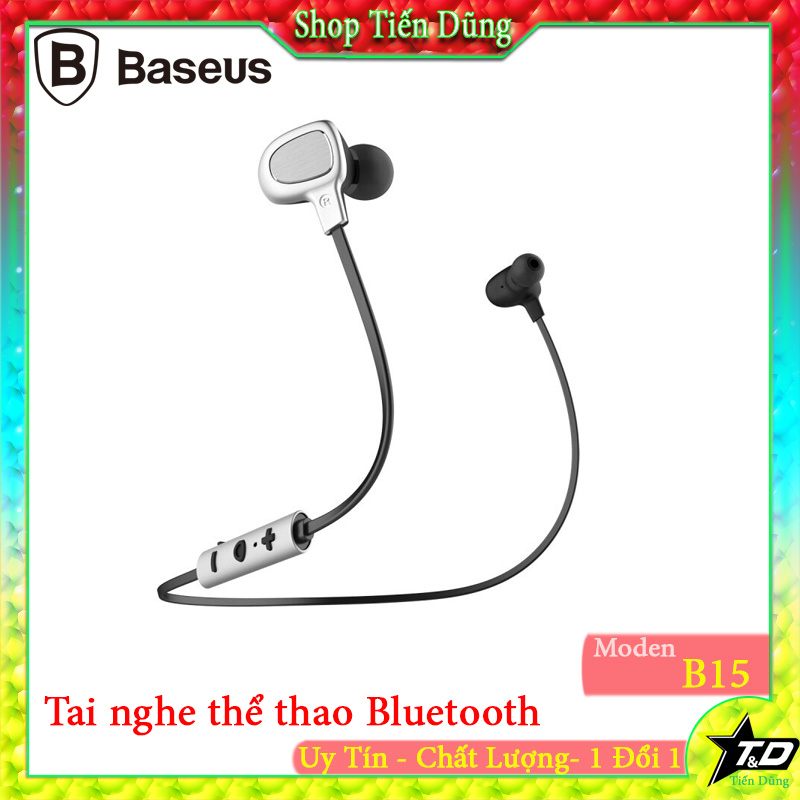 Tai nghe bluetooth không dây Baseus B15 Cho Điện Thoại công nghệ V4.1 Âm thanh HIFI