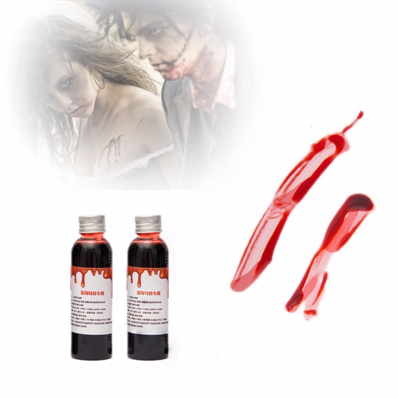 [HCM]Máu giả Halloween chai xịt Phụ kiện bơm Zombie spatter máu tươi Hóa trang Halloween Máu giả