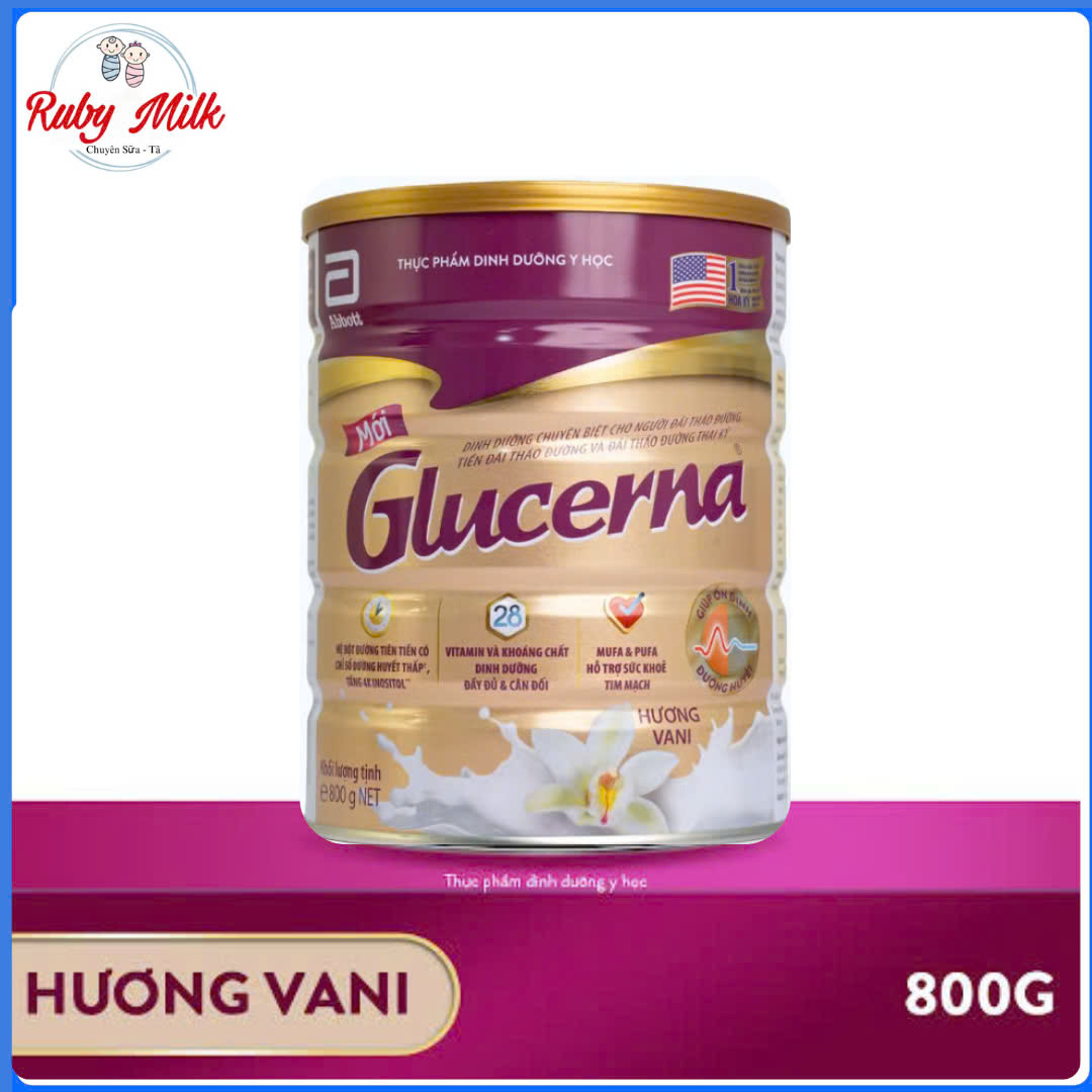 Sữa Bột Dành Cho Người Tiểu Đường Glucerna Vani / Lúa Mạch lon 800g