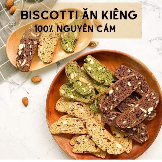 [Nhập RS0822 giảm 30k cho đơn 99k]Bánh BISCOTTI ngũ cốc nguyên cám không đường 200g - ăn kiêng giảm cân eat clean healthy cho người tiểu đường - healthy snack