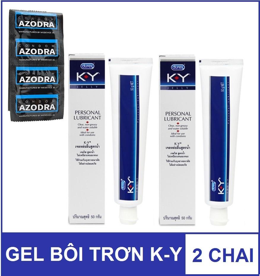 Combo 1 chiếc bao cao su AZODRA tặng 2 chai gel bôi trơn KY