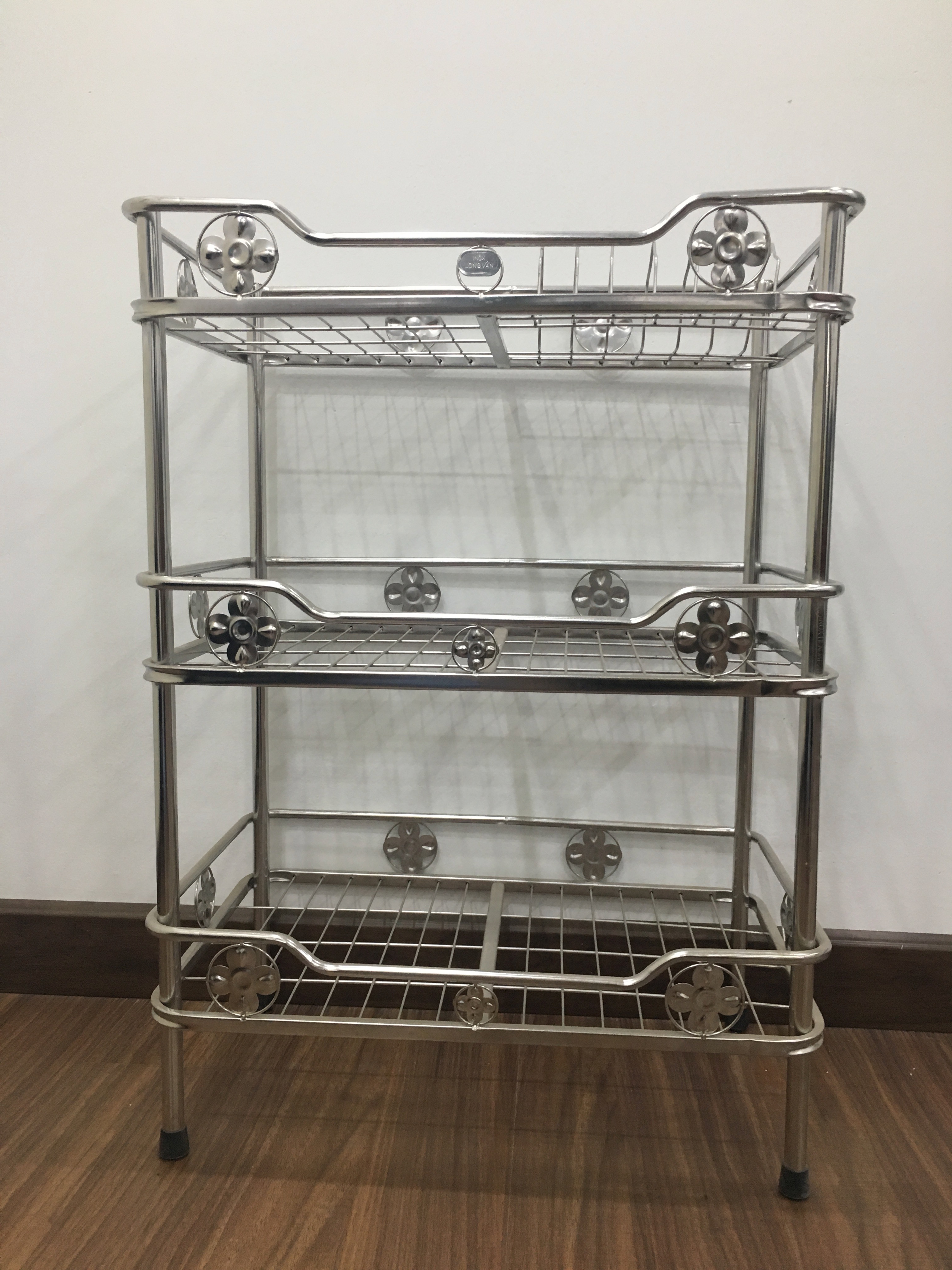 [HCM]KỆ INOX ĐỰNG CHÉN ĐĨA 3 TẦNG