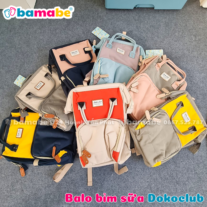 Balo Bỉm Sữa Đa Năng Dokoclub Chống Nước