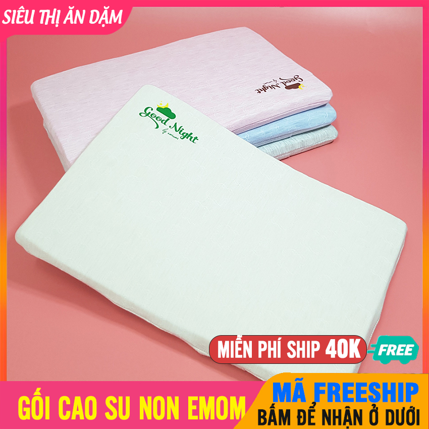 Gối cao su non emom cho bé ngủ ngon mềm mại,chống méo đầu, bẹp đầu cho trẻ sơ sinh - goi nam cho be, goi chong trao nguoc cho be, goi cao su non cho be, goi em be, gối chống bẹp đầu - gối cao su non emom - sp000865