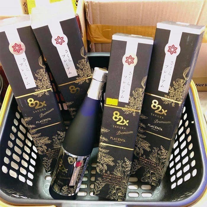 82X PLACENTA SAKURA PREMIUM (DÒNG CAO CẤP) 450.000mg Nhau Thai "Heo Hạnh Phúc" - Nước Uống Đẹp Da Đến Từ Nhật Bản