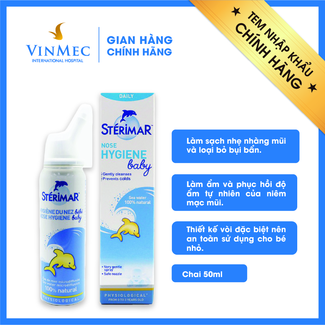 Xịt muối biển Sterimar Nose Hygiene Baby tại Vinmec