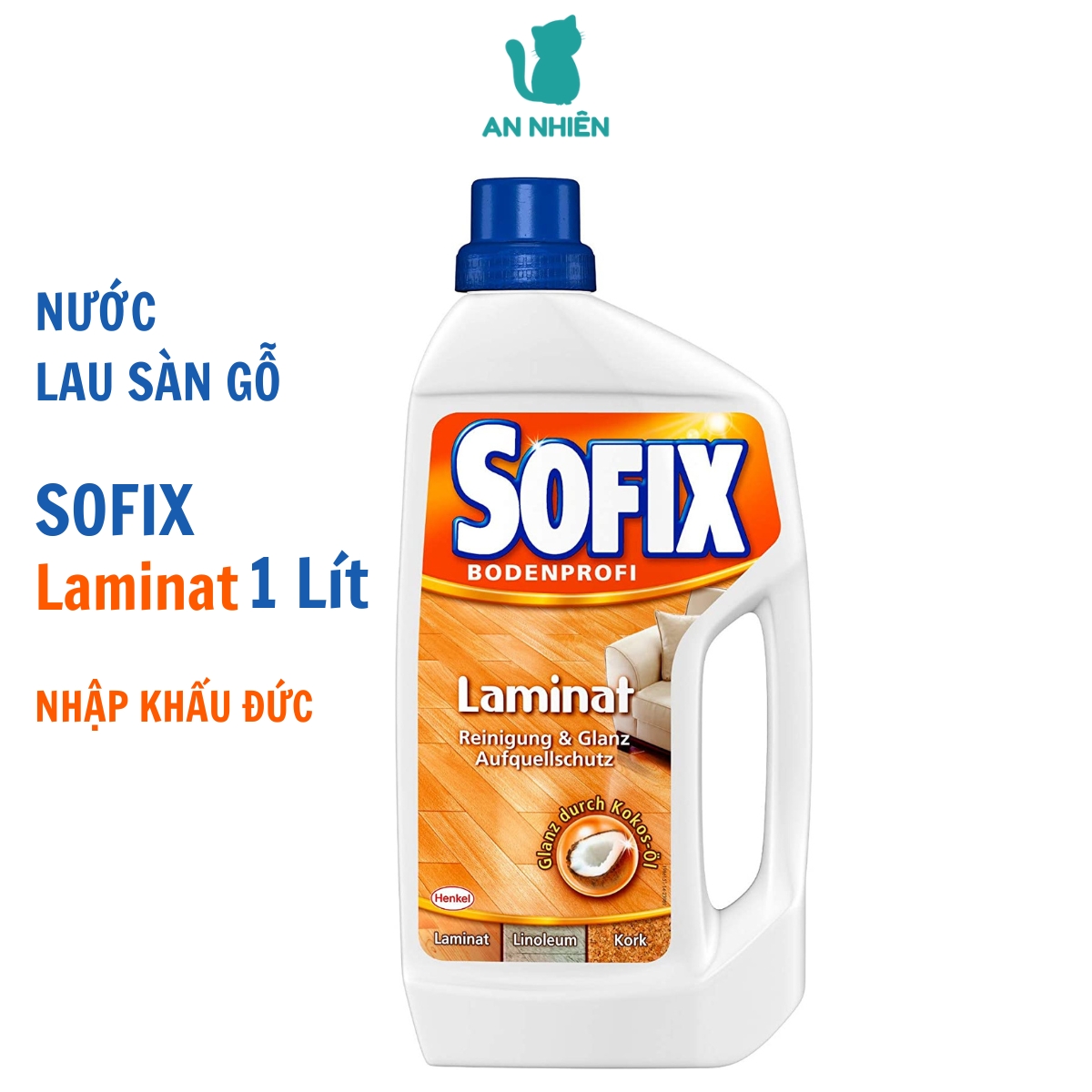 Nước Lau Sàn Gỗ Sofix Laminat 1 lít Đức - Hàng nhập khẩu