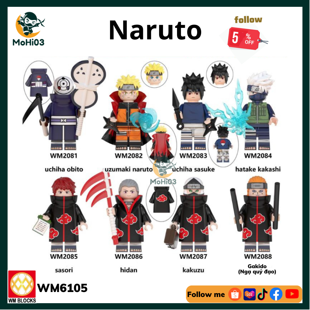 Đồ chơi lắp ráp mô hình minifigures anime Naruto WM6105 mô hình các nhân vật trong Naruto- MoHi03