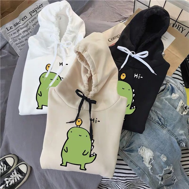 Áo Khoác Nỉ Nam Nữ, Áo Hoodie Nỉ, Áo Nỉ Thu Đông, Áo Hoodie Có Mũ Hình Khủng Long