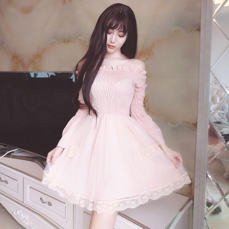 Đầm công chúa trễ vai cao cấp