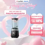 Máy xay sinh tố PHILIPS HR2228/90 800W dung tích 2 lít, lưỡi dao 6 cánh - Hàng Chính Hãng