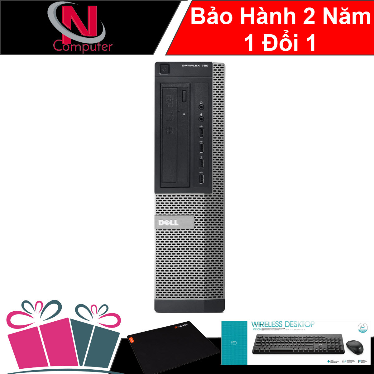 [HCM]Siêu Hót - Máy tính để bàn OPTIPLEX 7010 DT (CPU Core I3 3220 Ram 8GB SSD 240GB) + Bộ Quà Tặng - Hàng Nhập Khẩu