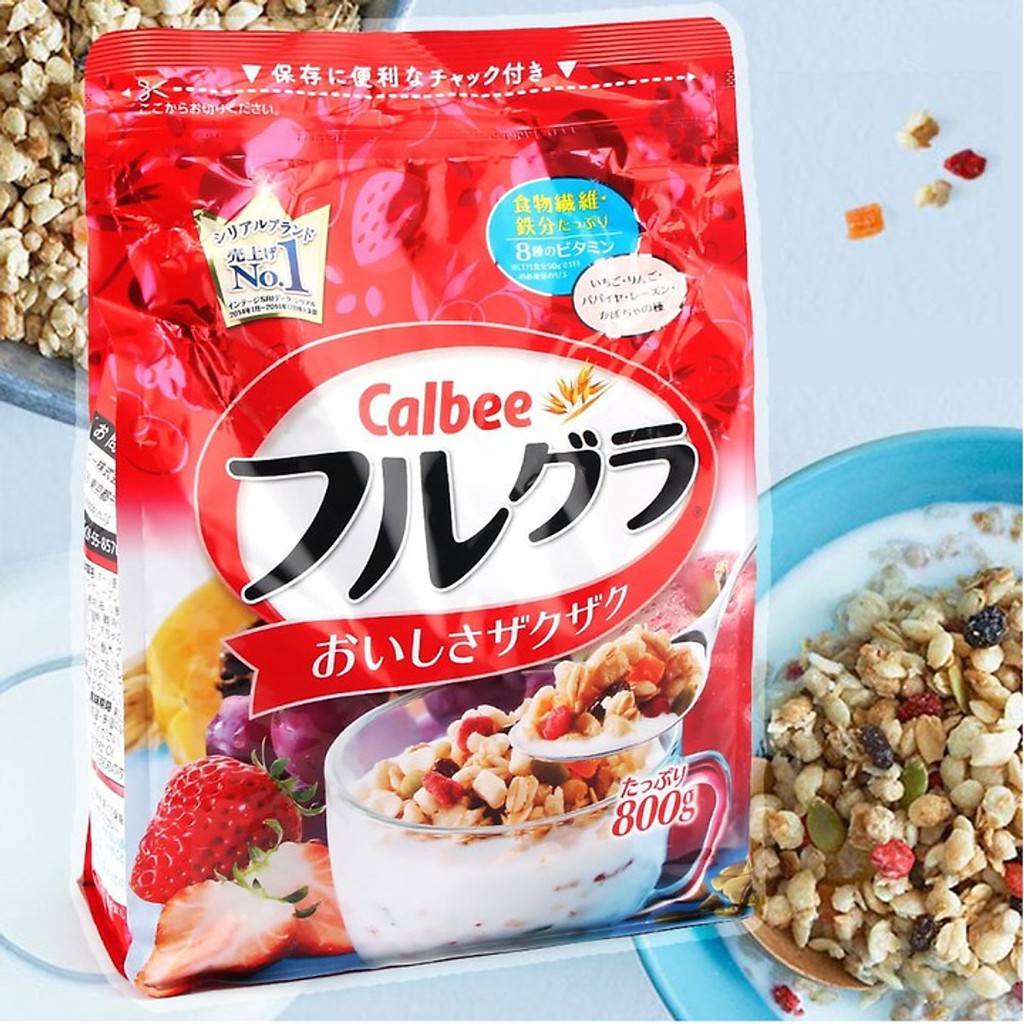Ngũ cốc Calbee Nhật bản 750g Đỏ