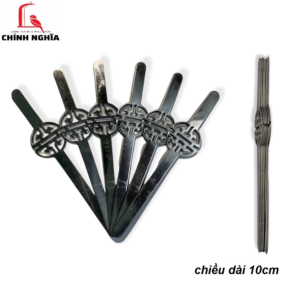 Nẹp inox lồng chào mào, khuyên - Nẹp inox hình đồng tiền - Phụ kiện Lồng Chim Chính Nghĩa
