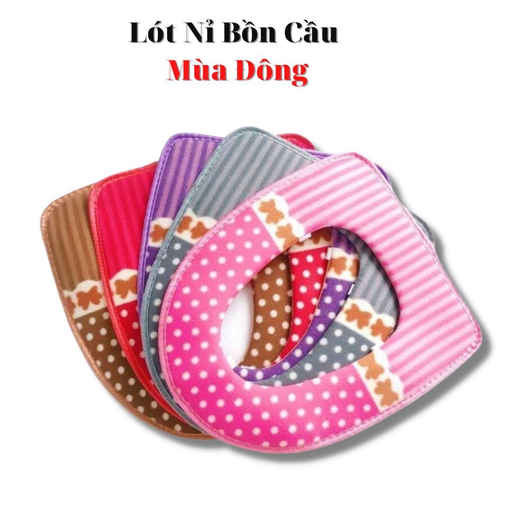 Lót nỉ bồn cầu giữ ấm mùa đông không lạnh