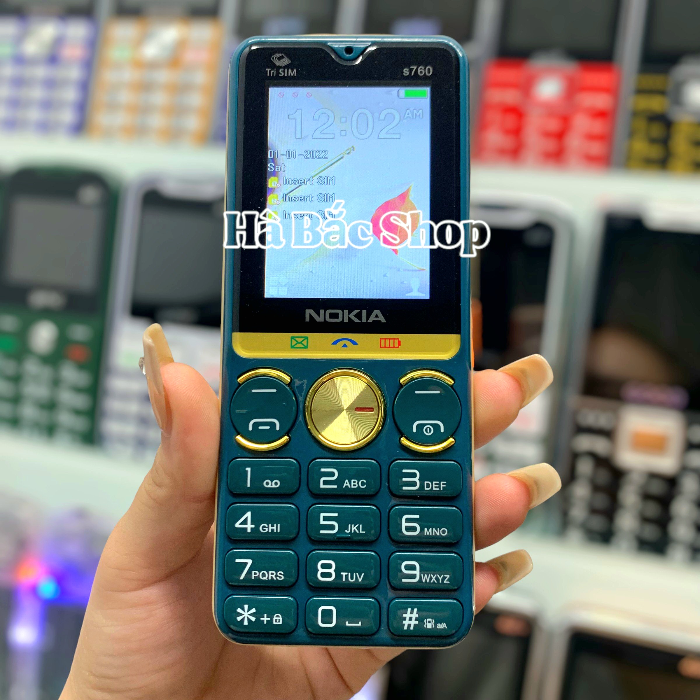 Điện thoại nghe gọi nokia s760 3 sim 3 sóng hàng mới fullbox loa to sóng khỏe