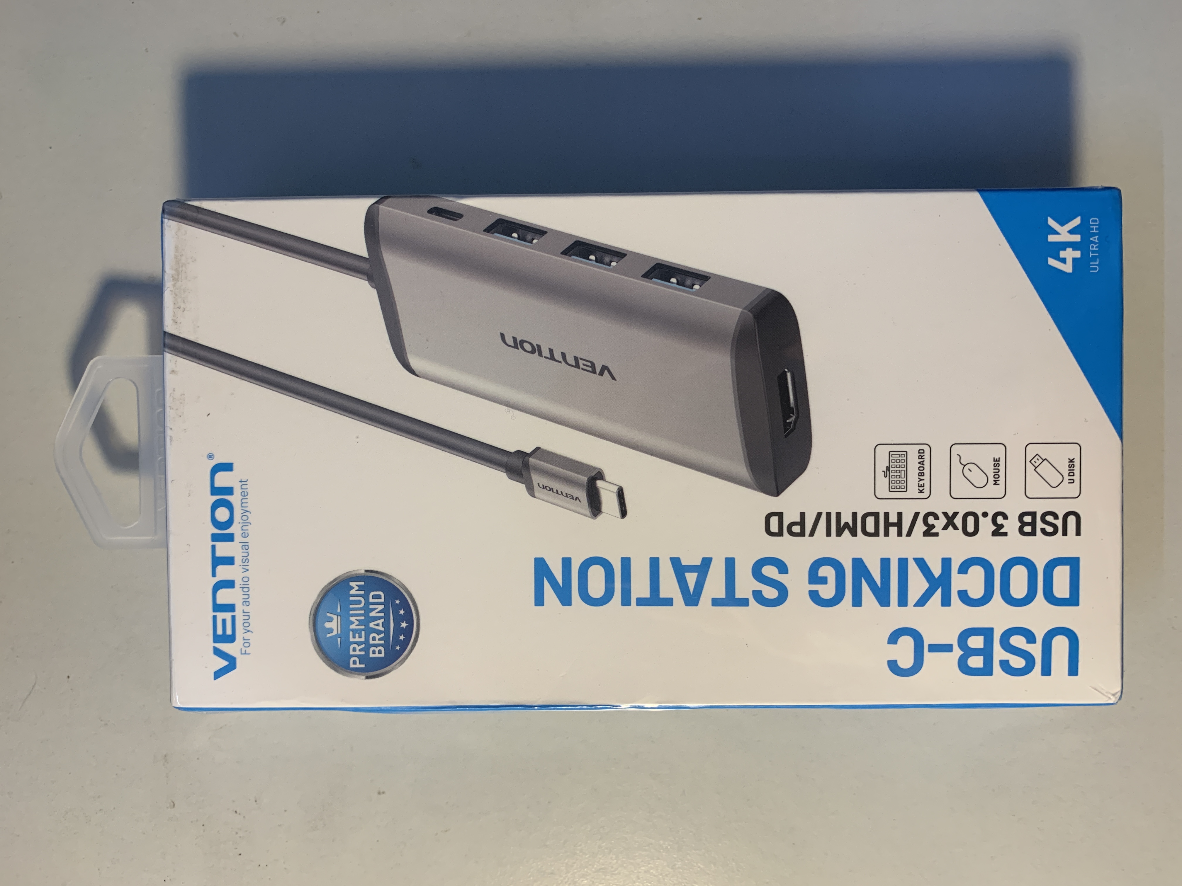 Hub chuyển đổi vention 5 in 1 hdmi 4k thunderbolt 3 pd 87w usb 3.0x3