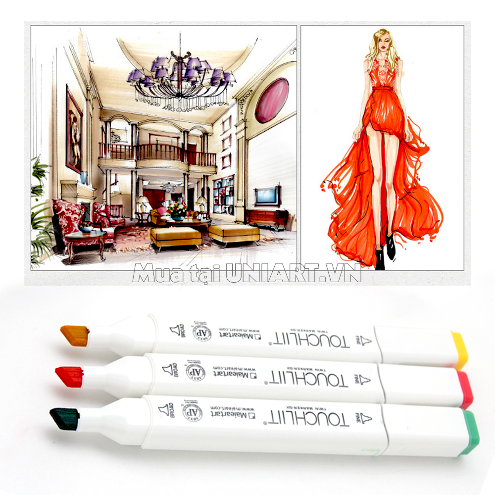 Cây lẻ Marker Touchliit 6 Tone Pastel 2