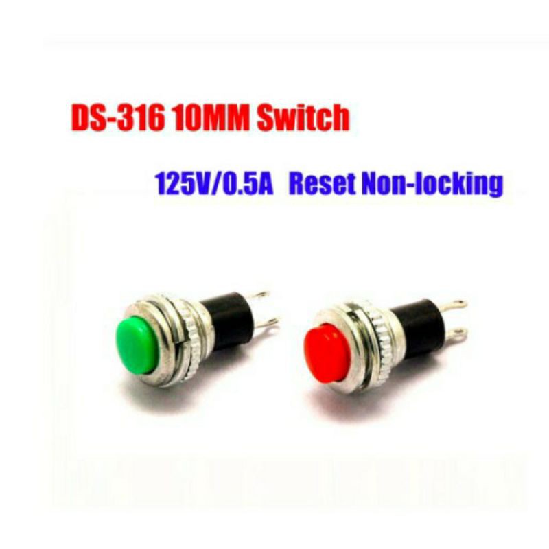 Nút nhấn nhả ds-316 10mm contact nhấn nhả
