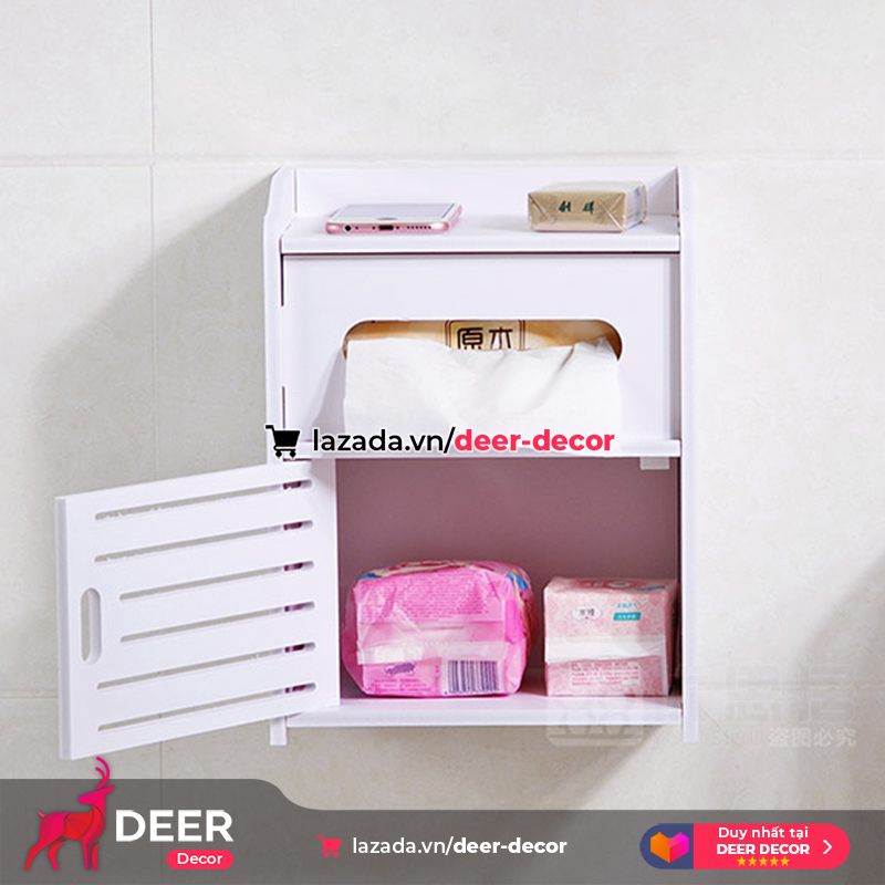 Tủ kệ treo phòng tắm nhỏ gọn, tiết kiệm không gian - deer decor