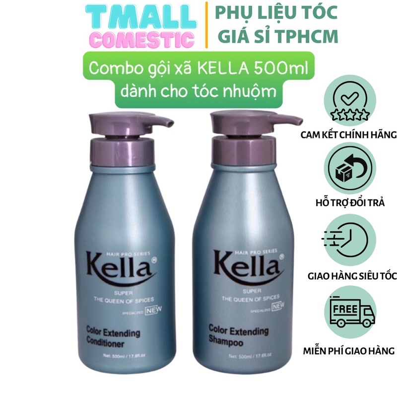 Dầu gội, dầu xả dành cho tóc nhuộm kella 500ml