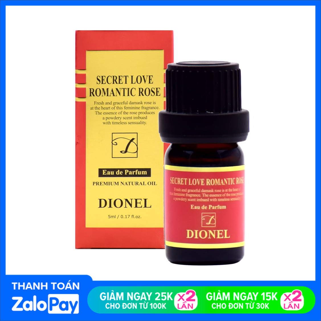 Nước Hoa Vùng Kín Hương Hoa Hồng Dionel Secret Love Romantic Rose 5ML