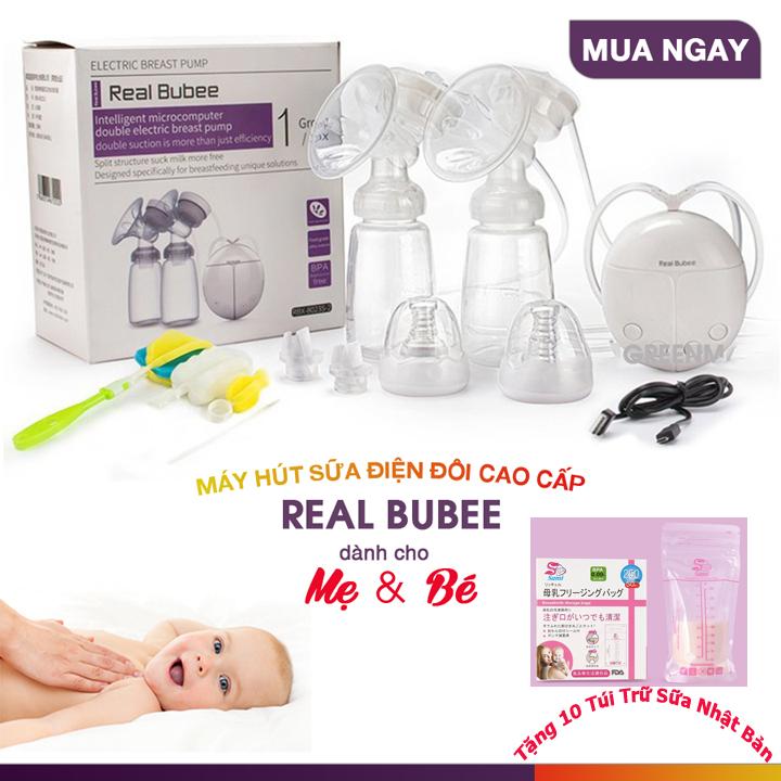 May Hut Sua Gia Re Real Bubee, Máy hút sữa điện đôi 8 Mức Độ