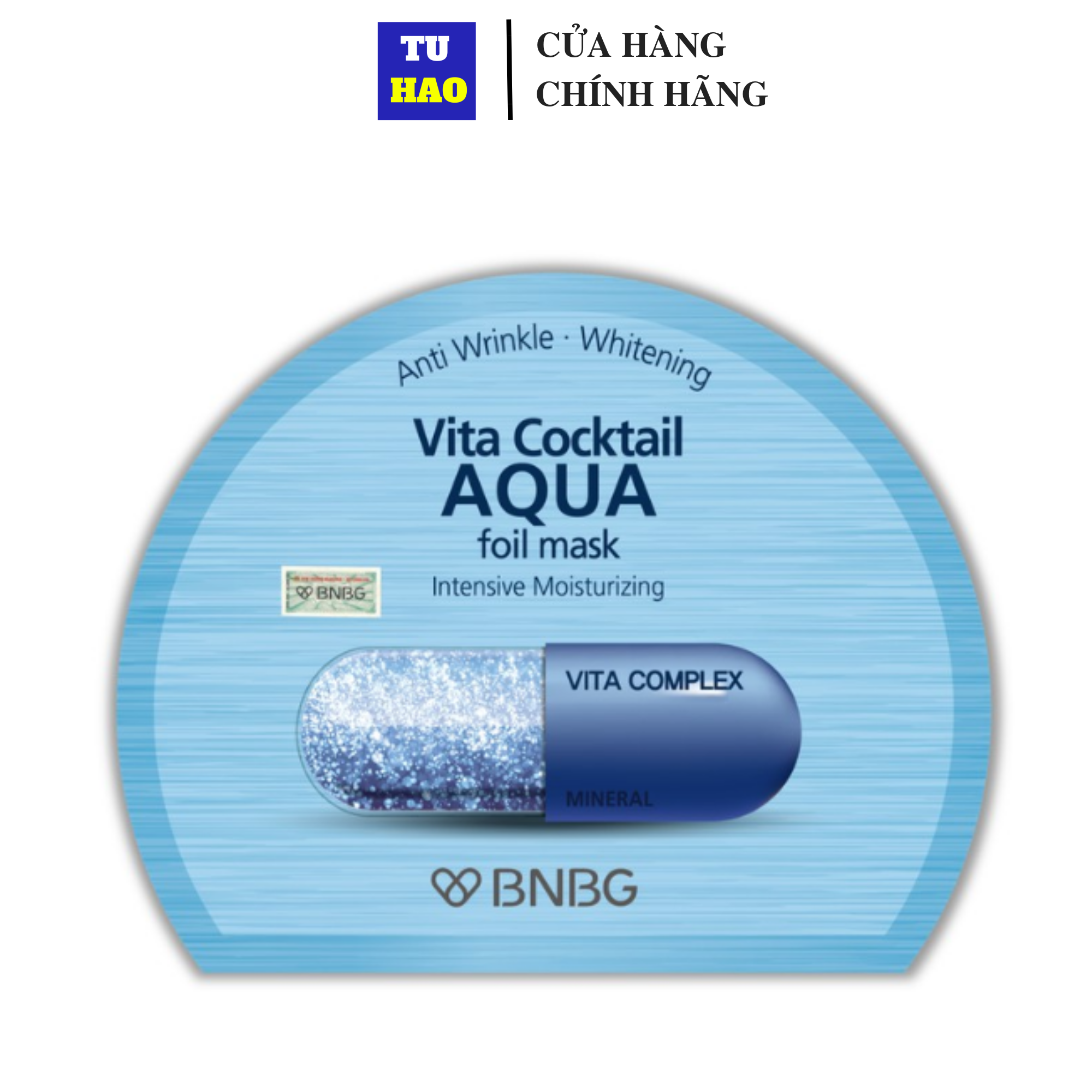 Mặt nạ cấp ẩm cho da BNBG Vita Cocktail Aqua Foil Mask Intensive Moisturizing 30ml