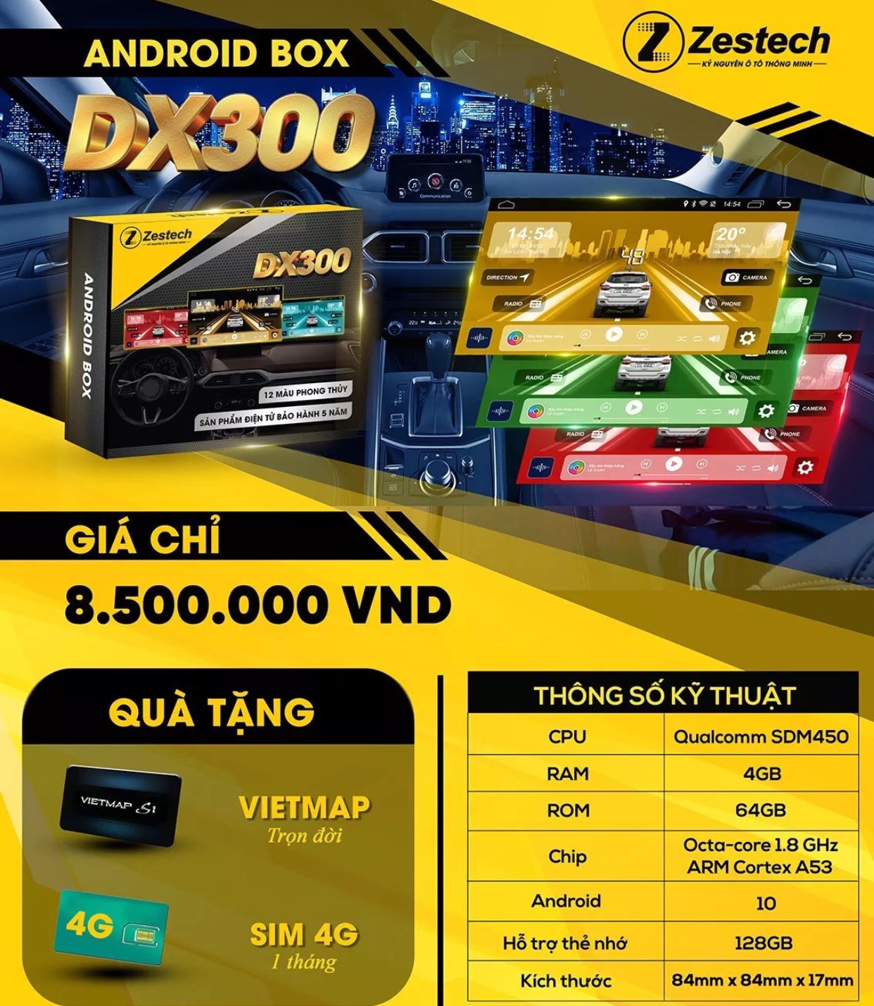 Carplay Android Box Zestech DX300