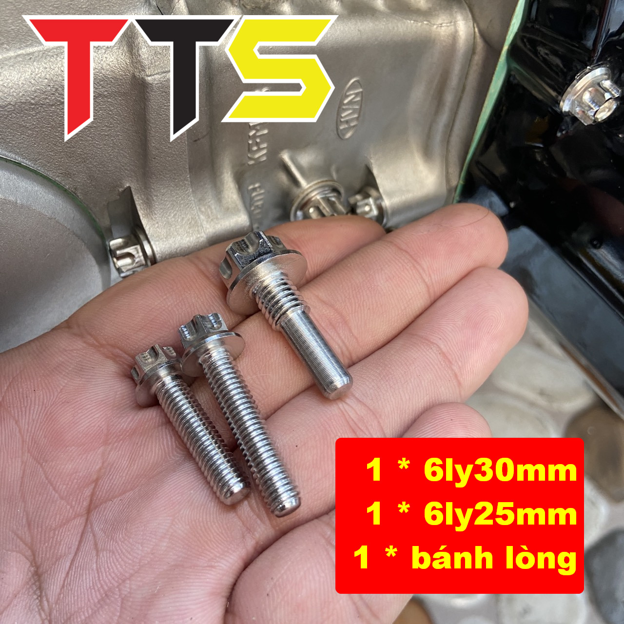 [HCM]Bộ 3 ốc Salaya thái gồm 2 ốc chân lòng 1 ốc bánh lòng cho xe WAVE DREAM SUPER DREAM