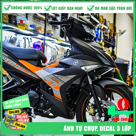 [ẢNH TỰ CHỤP] Tem Độ Exciter Cam Đen Phiên Bản Mới  💓  Làm Được Tem Trùm Và Tem Rời  💓  Tem Dán Xe Máy Cao Cấp