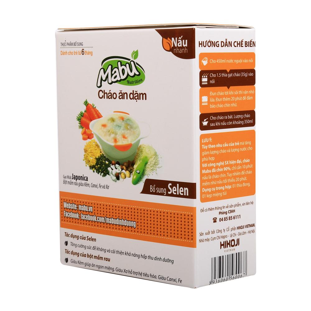Cháo ăn dặm Mabu 400g (Loại số 1: Cháo hạt vỡ) cho bé từ 6 tháng trở lên - Bổ sung Selen, kẽm, Canxi và Sắt cho bé