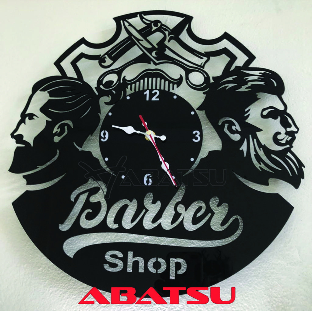 Đồng Hồ Treo Tường Kim Trôi Không Tiếng Động Barber Shop