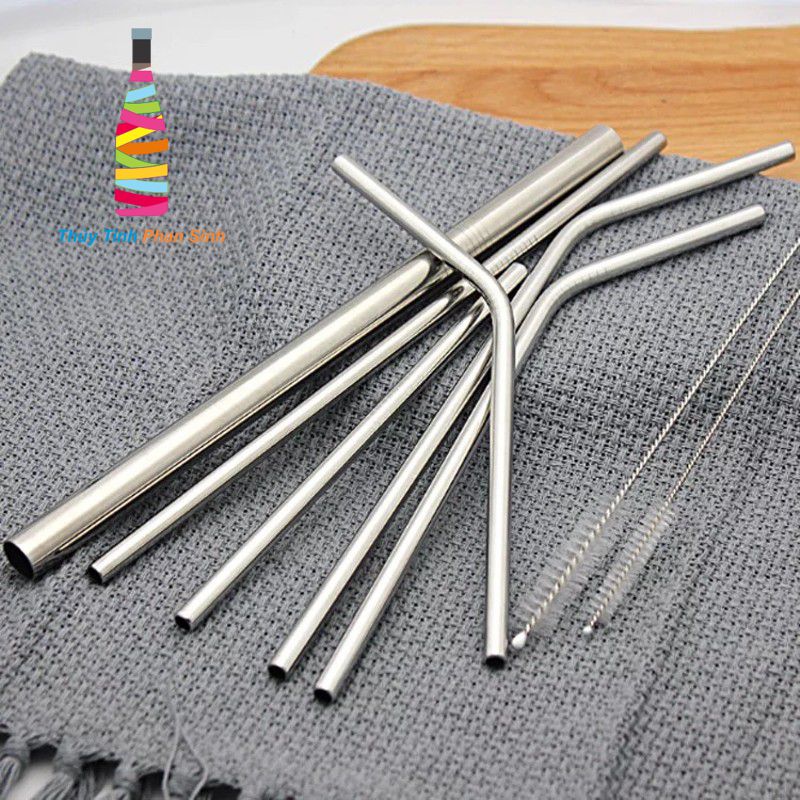 Set 5 ống hút inox pi12 giá 9k/ cây