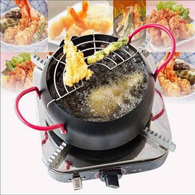 [HCM][XẢ KHO 3 NGÀY] Nồi Chiên Lọc Dầu Chống Dính size 18 cm Nồi Chiên Ngập Dầu PhilippsChảo Chống DínhNồi Chiên Ngập Dầu Mini Giá Rẻ Tặng Kèm Vỉ Gác Chảo Dầu Tiện Dụng Dùng Cho Bếp Ga Bếp TừBếp Hồng NgoạiBh 6 Tháng