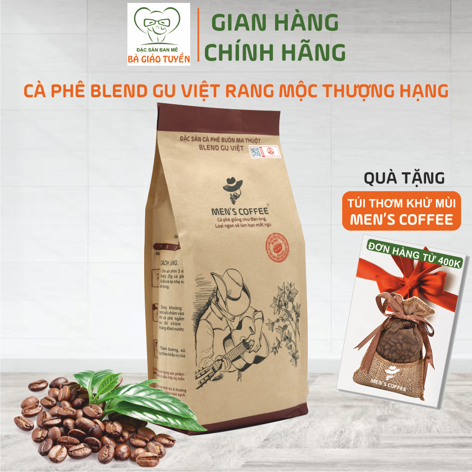Cà Phê Men s Coffee Dòng BLEND GU VIỆT Thượng Hạng Vị Đậm Đà, Đắng Nhẹ