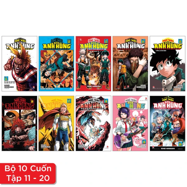 Combo Manga My Hero Academia Học Viện Siêu Anh Hùng: Từ Tập 11 Đến Tập 20 (Bộ 10 Cuốn)