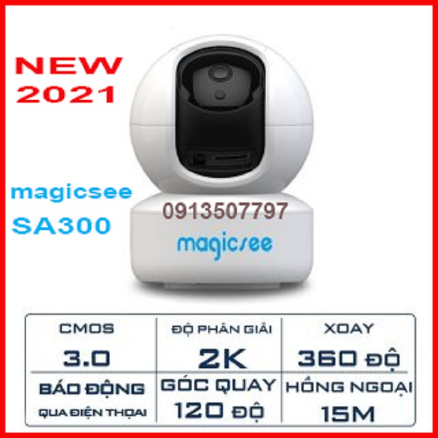 Camera giám sát magicsee sa300 cmos 3.0 độ phân giải 2k