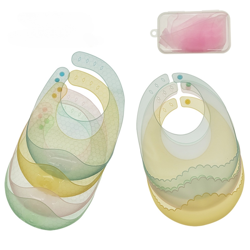 【DT】hot！ Baby Bibs Silicone for Dirty Prevention Training Feeding Kids Food Accessories Stuff