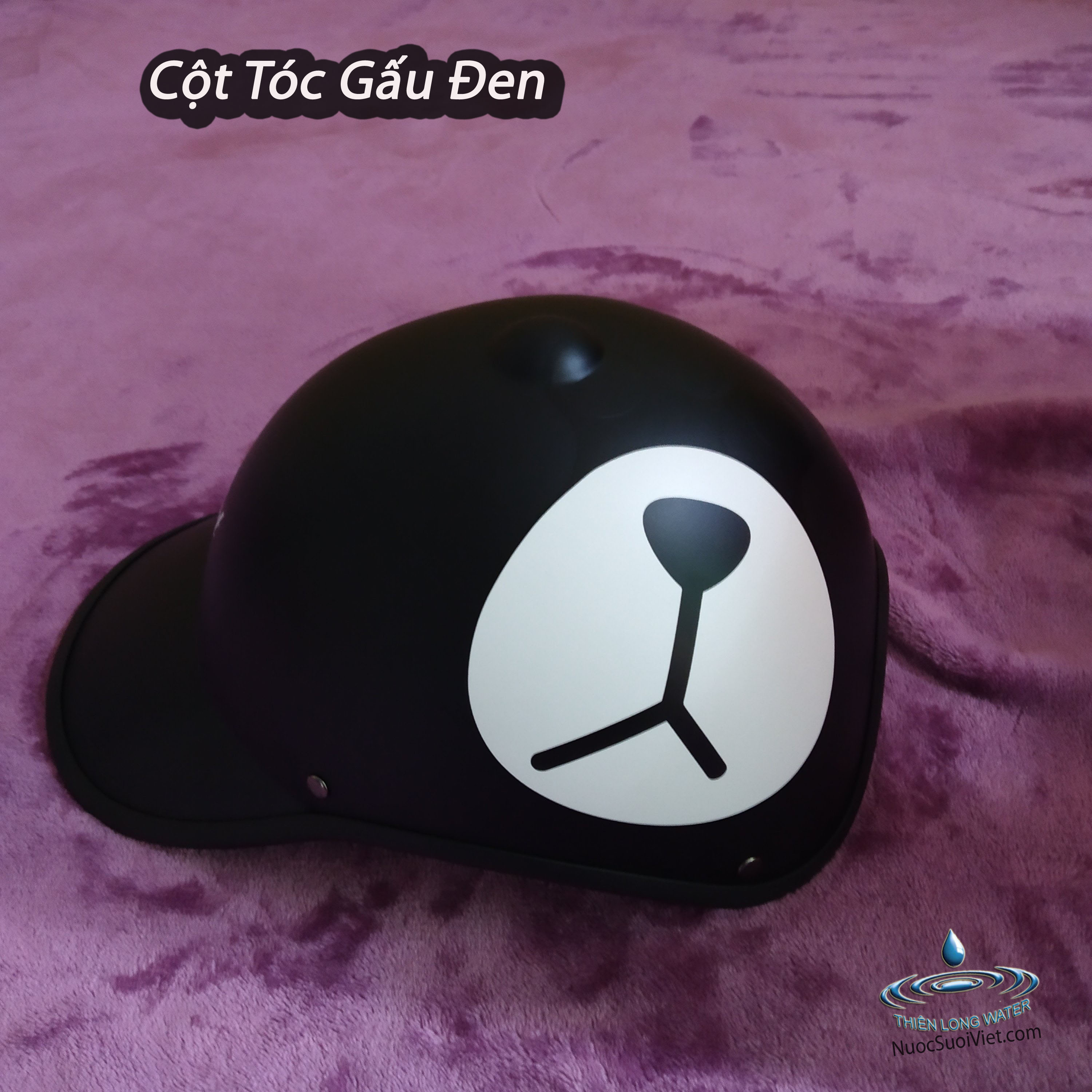 Nón Bảo Hiểm Dạng Kết Có Lỗ Cột Tóc - Mũ Bảo Hiểm hình Gấu Nhiều Màu đáng Yêu