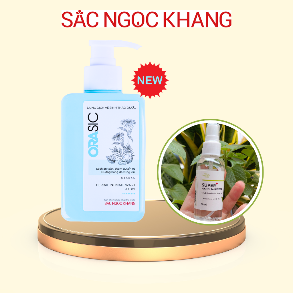 Dung Dịch Vệ Sinh Phụ Nữ Trầu Không ORASIC Sắc Ngọc Khang - Nước Rửa Vùng Kín hằng ngày khử mùi hôi hương thơm nhẹ nhàng dưỡng ẩm