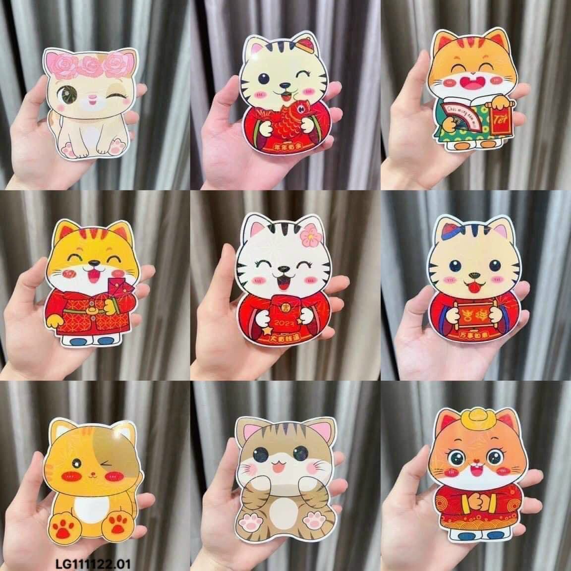 Combo 50 bao lì xì chibi phản quang siêu đáng iu giá bao tốt
