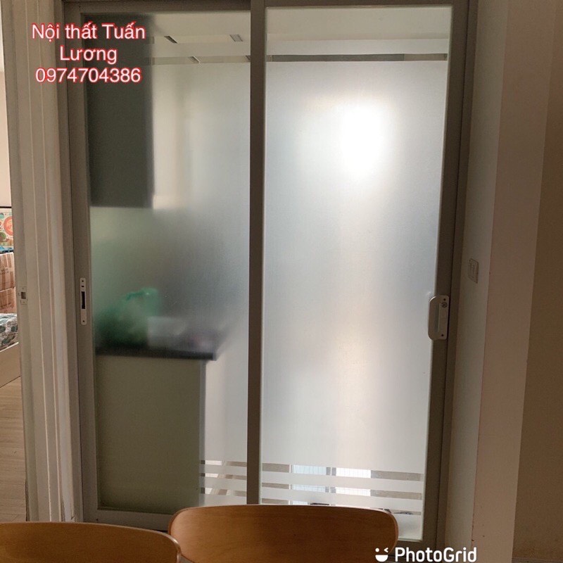 Giấy dán kính mờ chống nhìn trộm, decal dán kính mờ khổ rộng 120cm